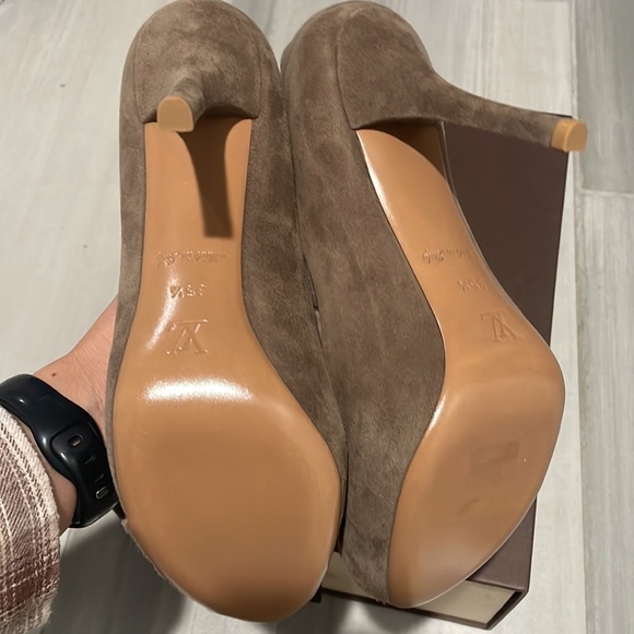Louis Vuitton heels goat suede, calf suede and Nubuck leather size 35 1/2 size 6 - Picture 4 of 6